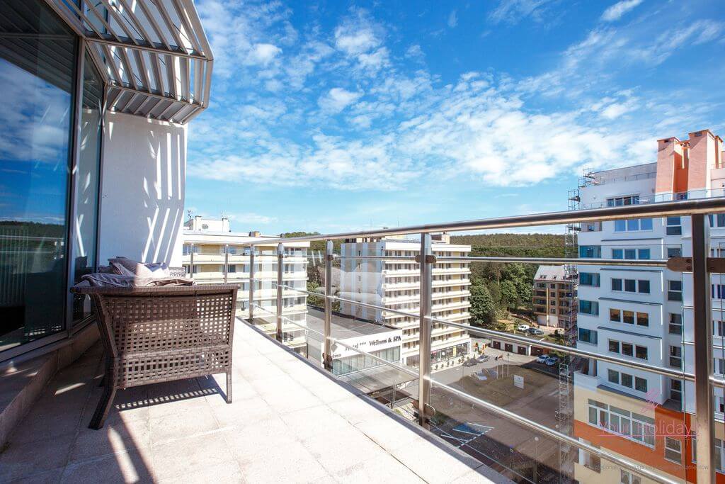 Międzyzdroje Apartament Promenada Gwiazd 28/1001 - widok z balkonu w apartamencie blisko morza